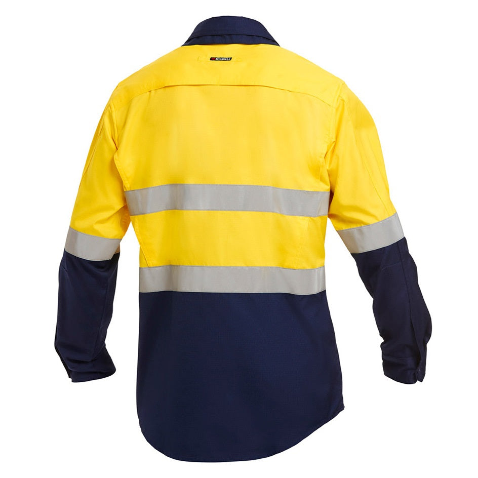 KingGee K54880 Workcool 2 Hi Vis Reflective Spliced Shirt L/S