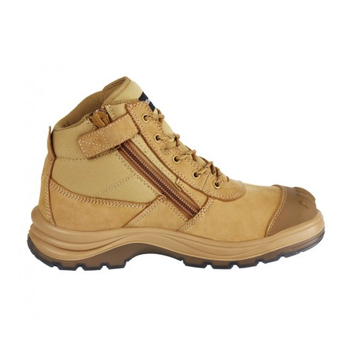 KingGee K27100 Tradie Wheat Zip Side Safety Boot