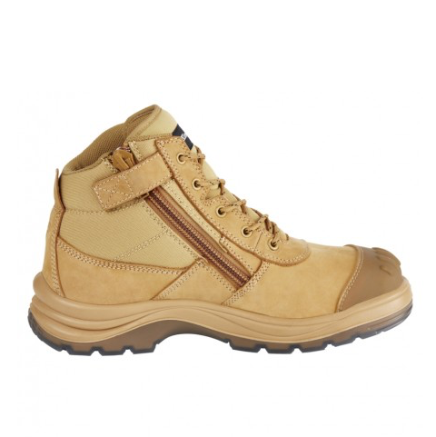 KingGee K27100 Tradie Wheat Zip Side Safety Boot