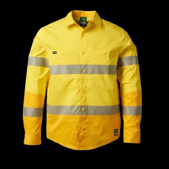FXD LSH-2T Mens Hi Vis Taped 360 Degree Stretch Work Shirt
