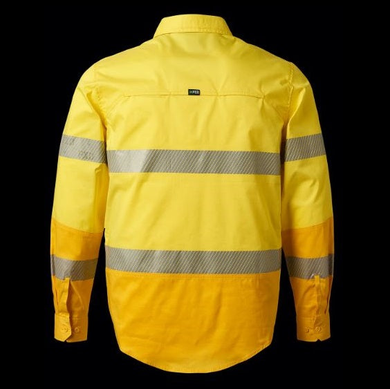 FXD LSH-2T Mens Hi Vis Taped 360 Degree Stretch Work Shirt