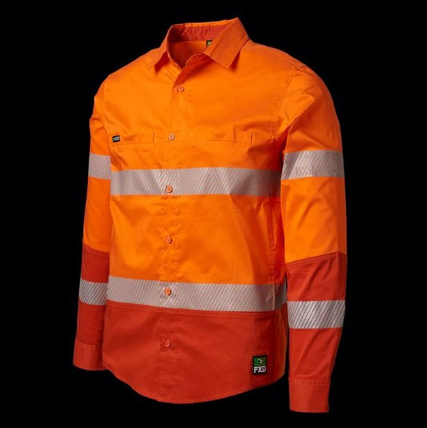 FXD LSH-2T Mens Hi Vis Taped 360 Degree Stretch Work Shirt