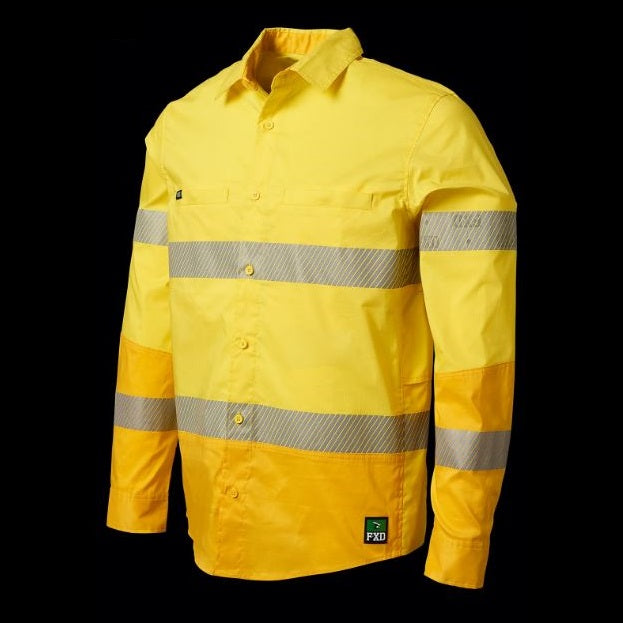 FXD LSH-2T Mens Hi Vis Taped 360 Degree Stretch Work Shirt
