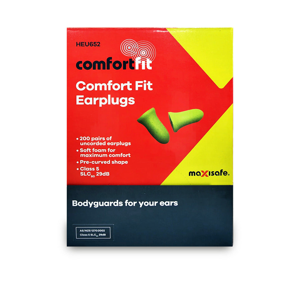 Maxisafe HEU652 ComfortFit Bell Shaped Earplugs Uncorded - Class