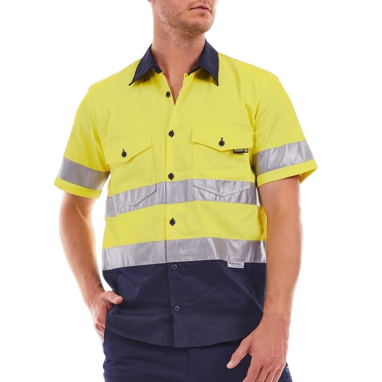 Tradie MJ1769ST Hi Vis SS Shirt Reflective Tape