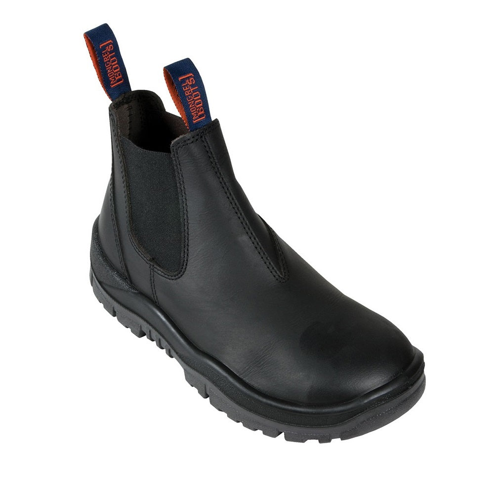 Mongrel 916020 Black Kip Non Safety V-Cut Elastic Sided Boot