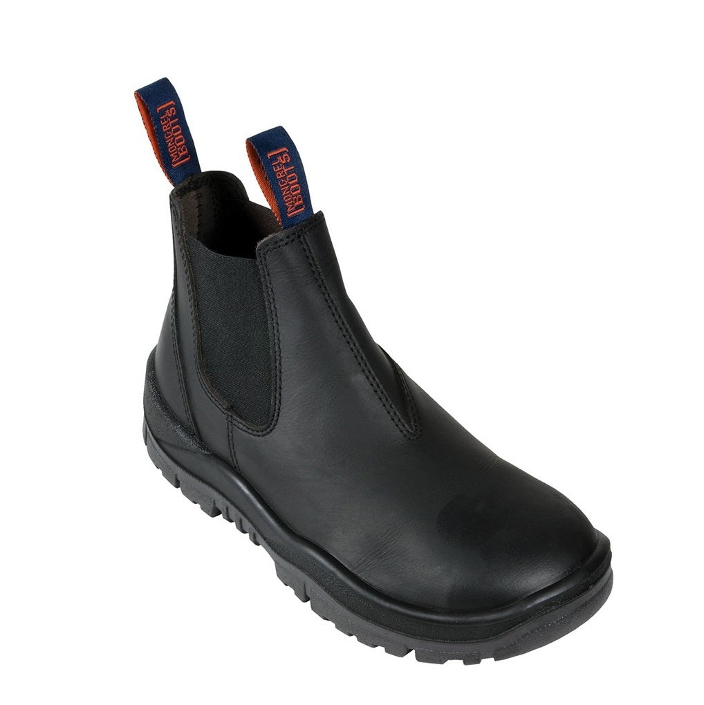 Mongrel DISCONTINUED 916020 Black Kip Non Safety V-Cut Elastic Sided Boot