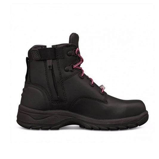 Oliver 49-445Z Ladies Black Zip Side Safety Boot