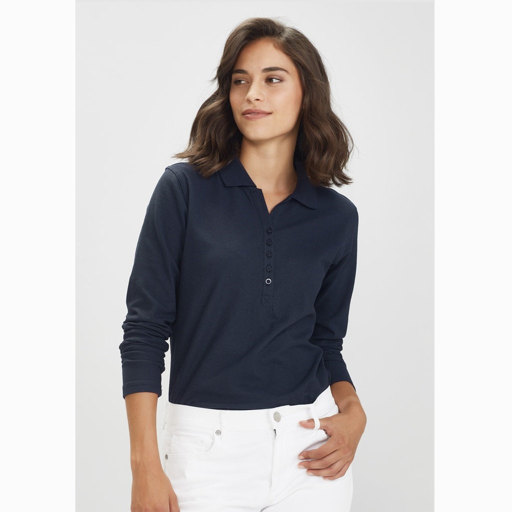 Biz Collection P400LL Crew Ladies L/S Polo