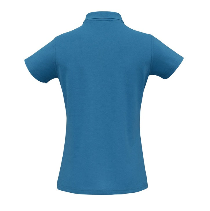 Biz Collection P400LS Crew Ladies Polo Cyan