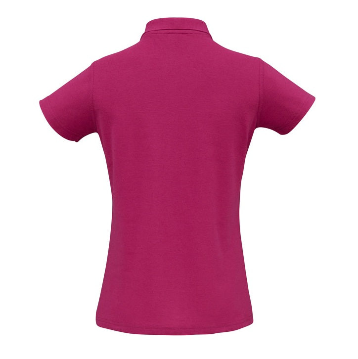 Biz Collection P400LS Crew Ladies Polo Fuchsia - Back View