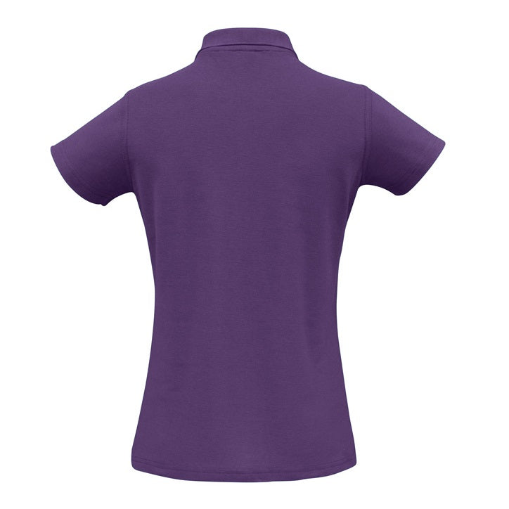 Biz Collection P400LS Crew Ladies Polo Purple - Back View