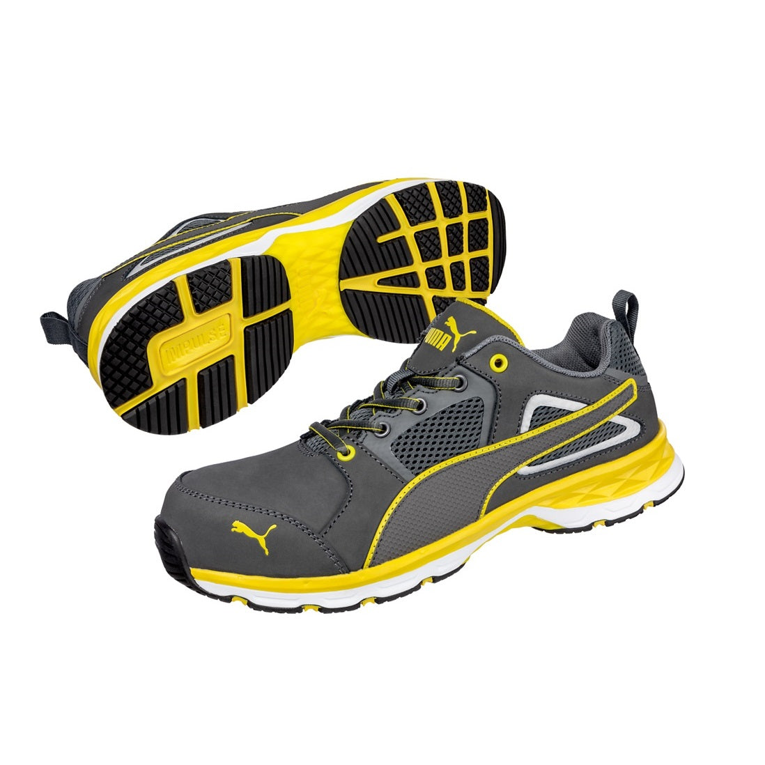 Puma 643807 Pace 2.0 Grey/Yellow Composite Safety Jogger