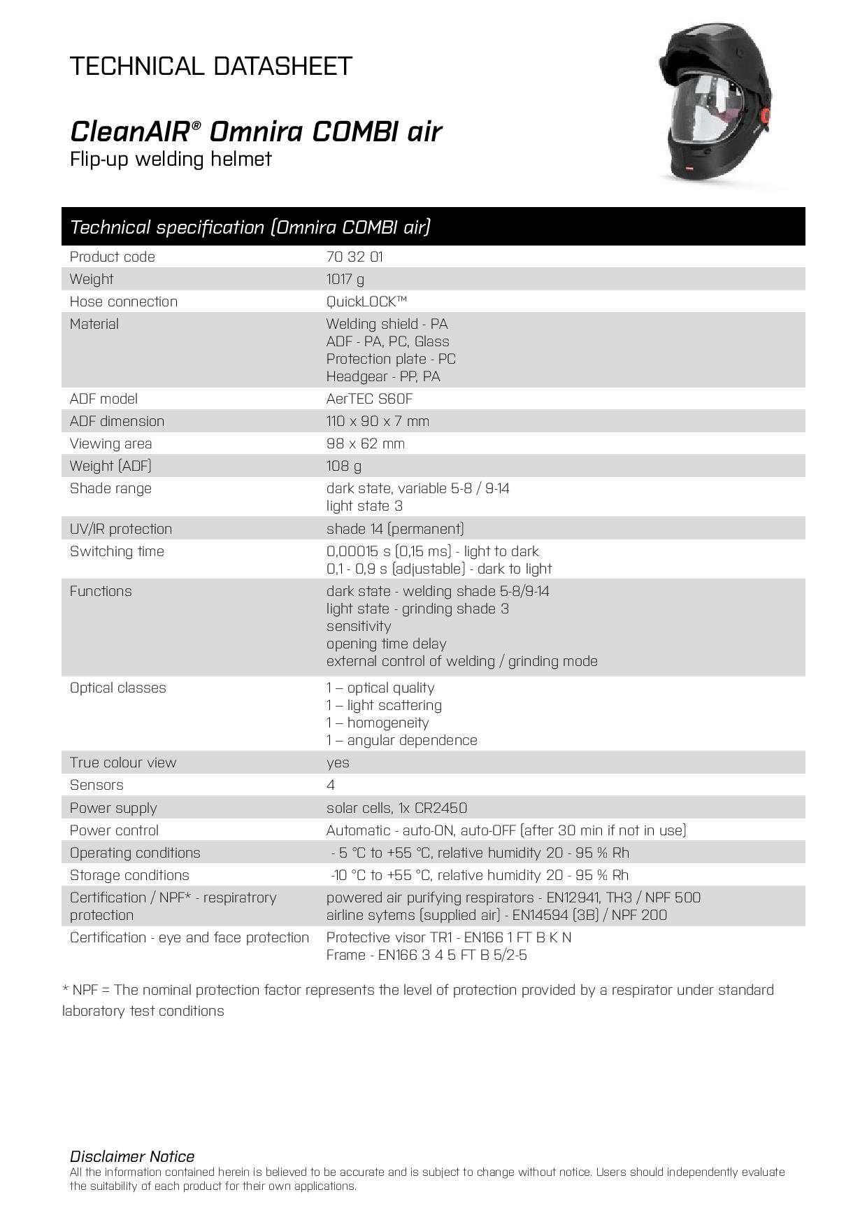 Maxisafe R303100 CleanAIR Omnira Face Shield & AerGO PAPR Kit