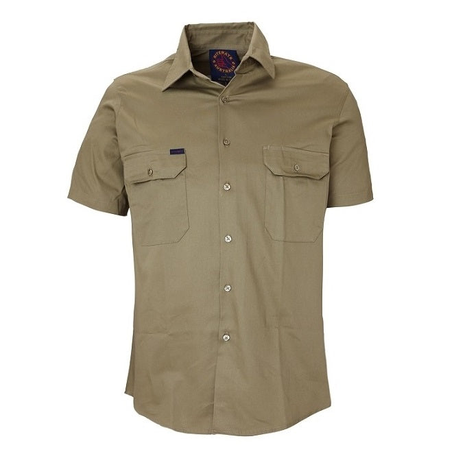 Ritemate RM1000S Mens Open Front Short Sleeve Shirt