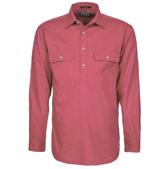 Pilbara RM200CF Mens Pilbara Closed Front Long Sleeve Shirt Canyon