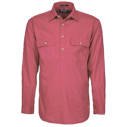 Pilbara RM200CF Mens Pilbara Closed Front Long Sleeve Shirt Canyon