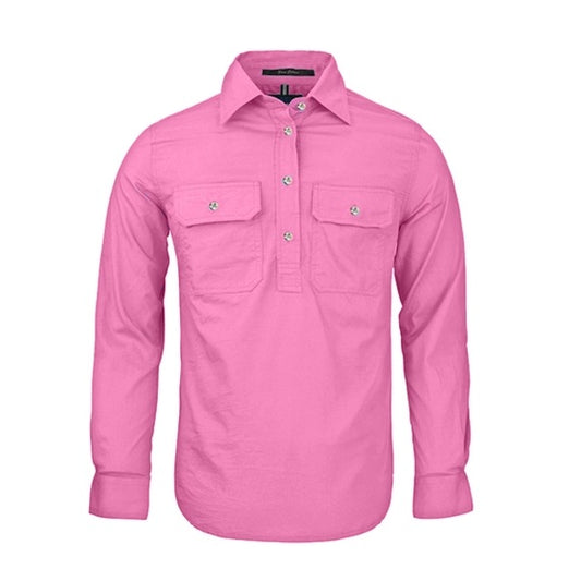 Pilbara RM300CF Womens Closed Front Long Sleeve Shirt Blush