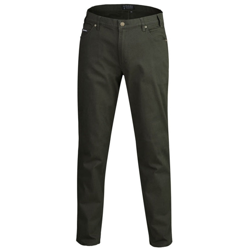 Pilbara RMPC014 Mens Cotton Stretch Jeans Moss