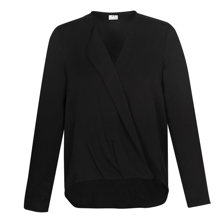 Biz Collection S014LL Lily Ladies Hi-Lo L/S Blouse