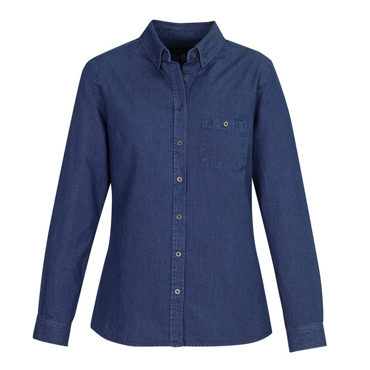 Biz Collection S017LL Ladies Indie Denim L/S Shirt