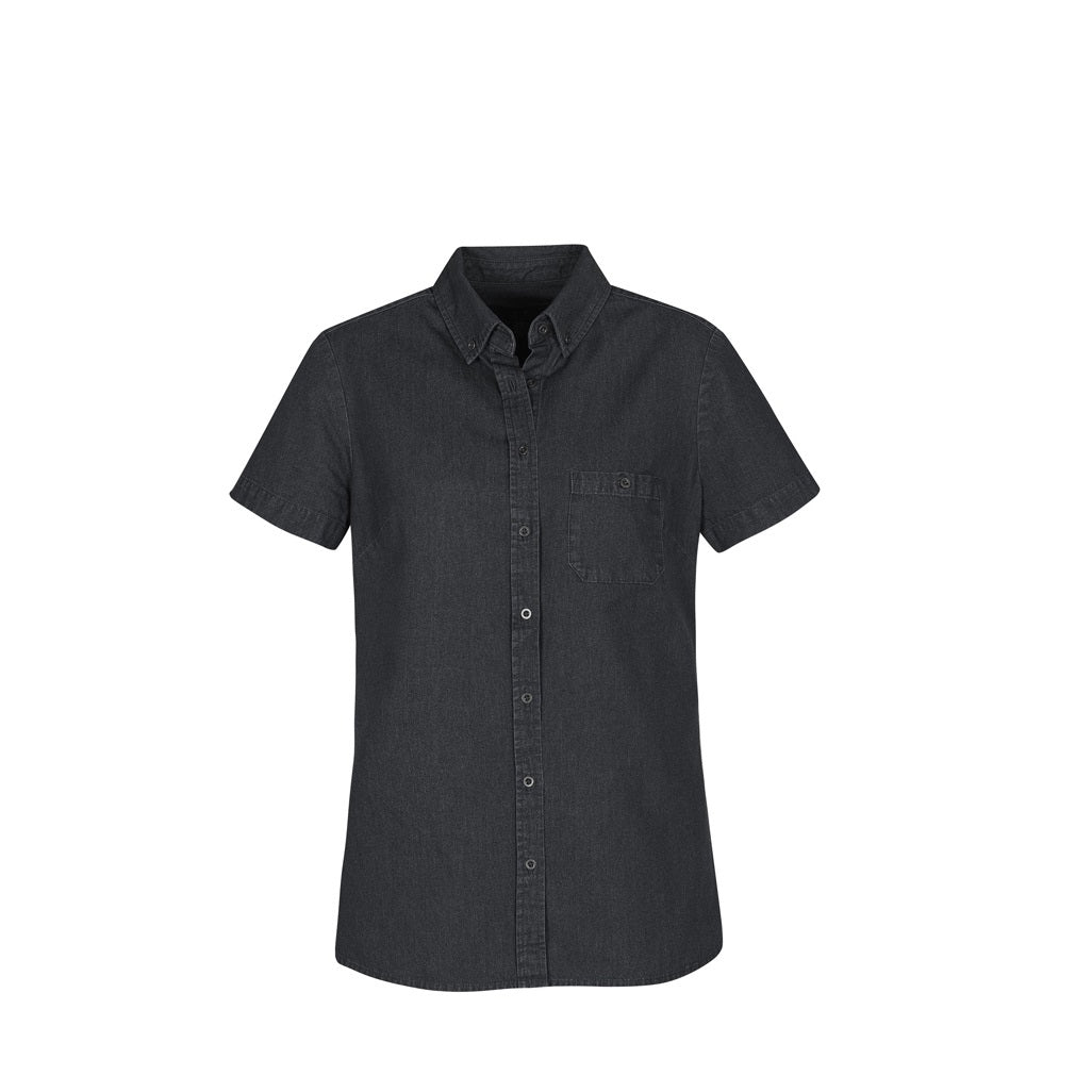 Biz Collection S017LS Ladies indie Denim S/S Shirt