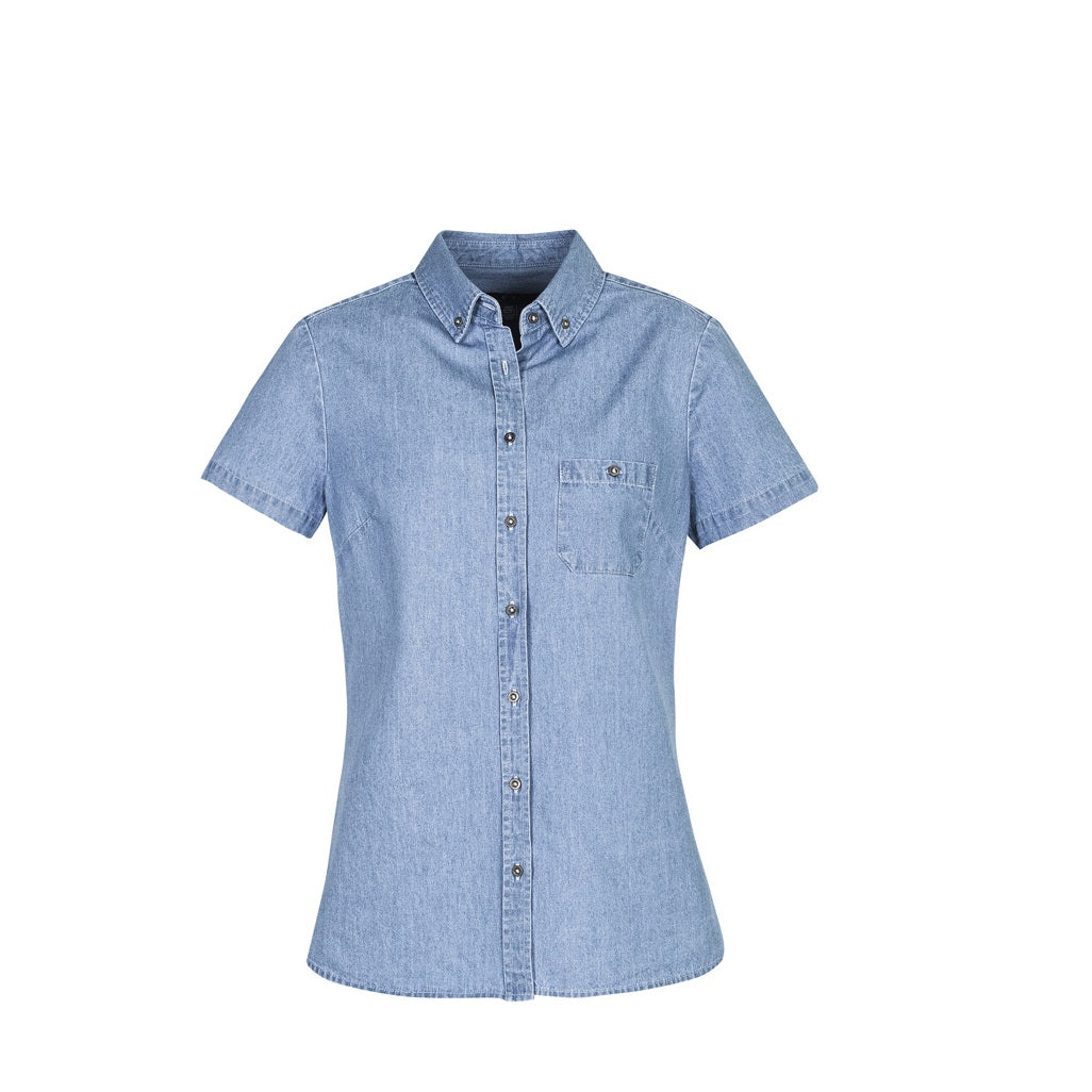 Biz Collection S017LS Ladies indie Denim S/S Shirt