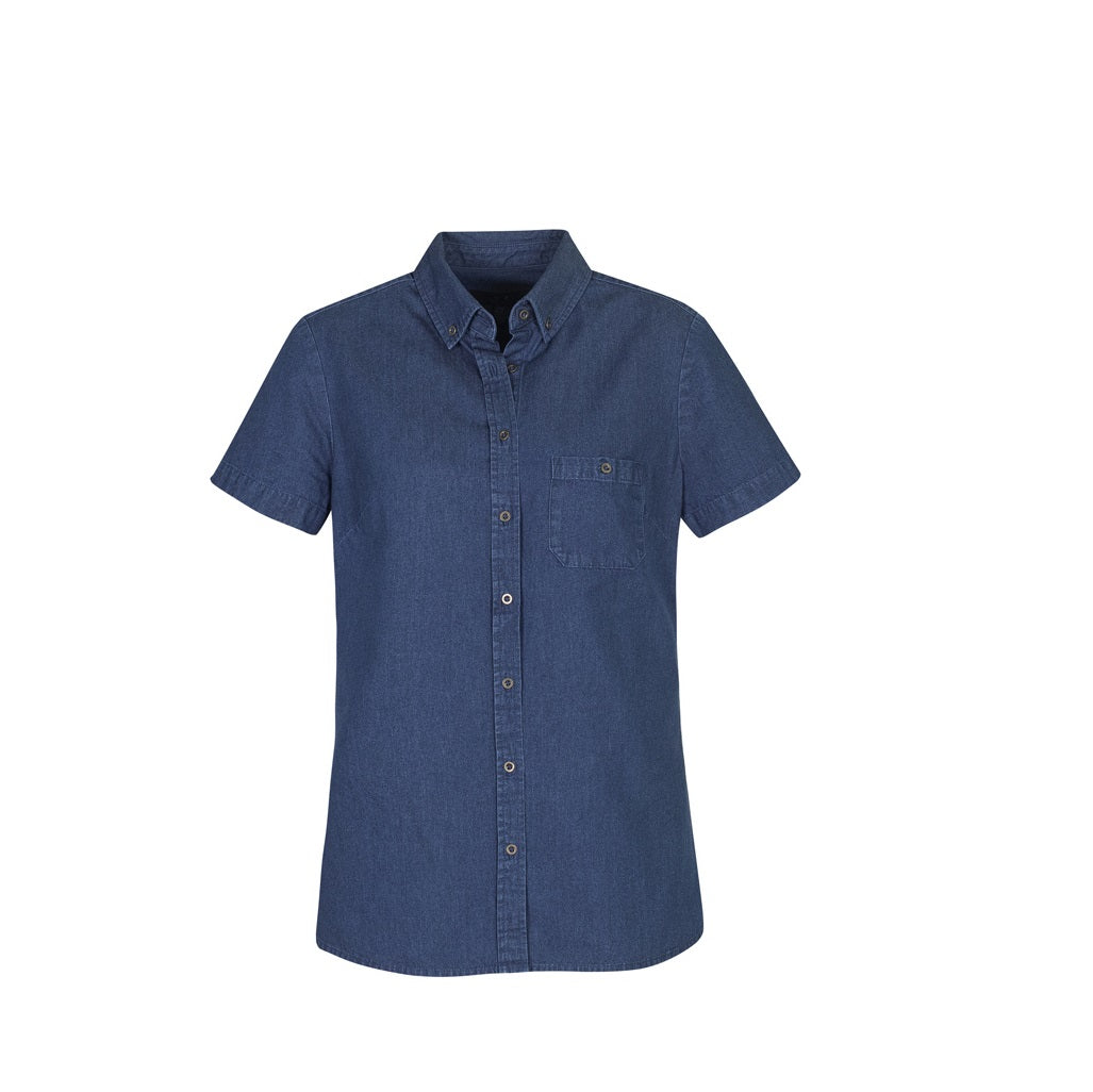 Biz Collection S017LS Ladies indie Denim S/S Shirt