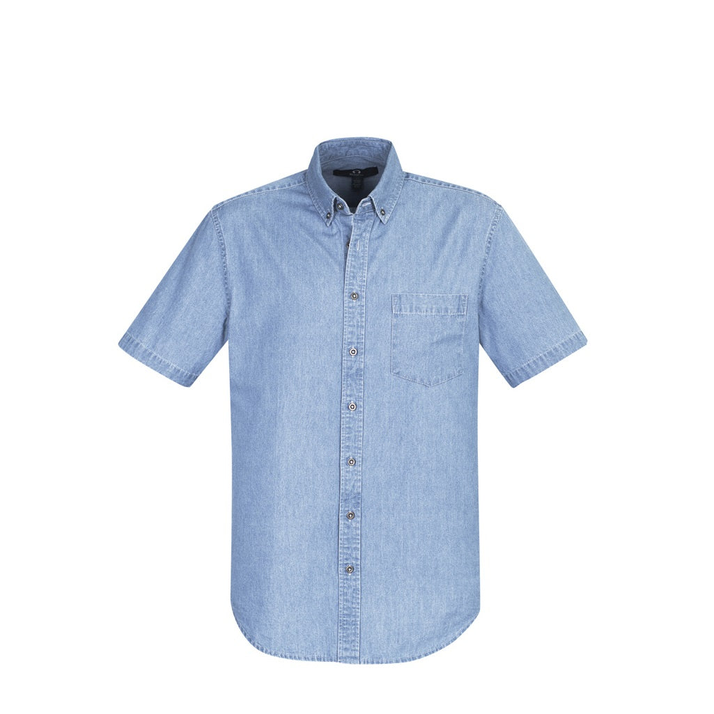 Biz Collection S017MS Mens Indie Denim S/S Shirt