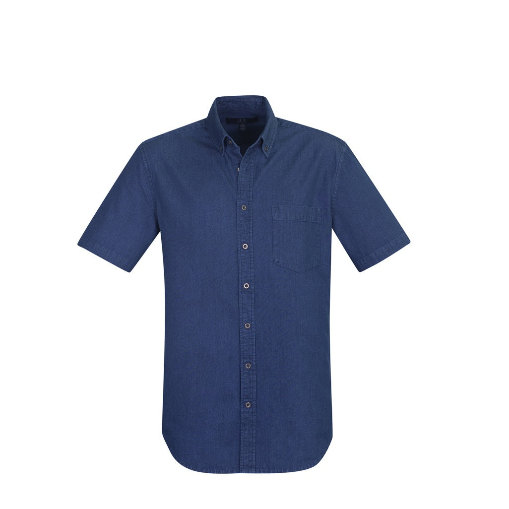 Biz Collection S017MS Mens Indie Denim S/S Shirt