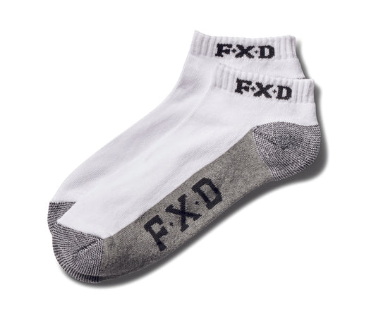 FXD SK-4 5-Pack White Ankle Work Socks