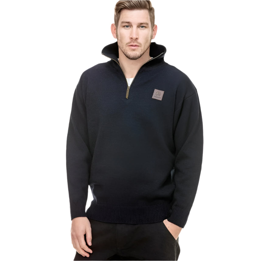 Swanndri SSD2446D Men's Mariner Wool Zip Neck Sweater