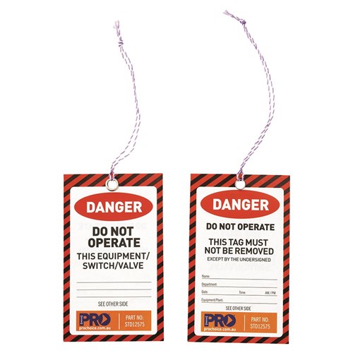 Pro Choice STD12575 Safety Tag 125mm X 75mm Danger - 100 Pack