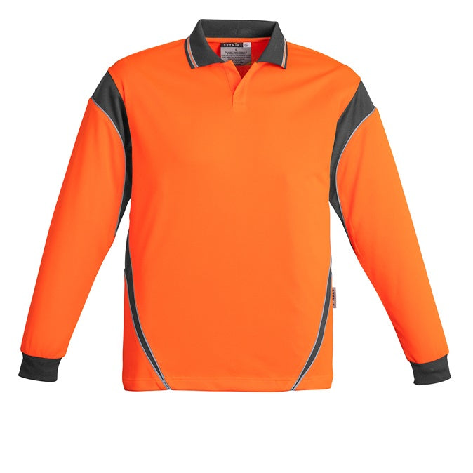 Syzmik ZH249 Mens HiVis Aztec L/S Polo