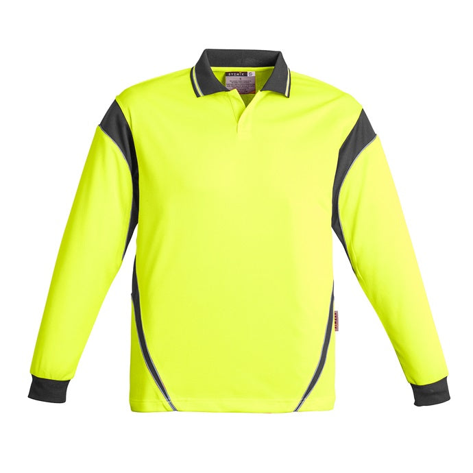 Syzmik ZH249 Mens HiVis Aztec L/S Polo