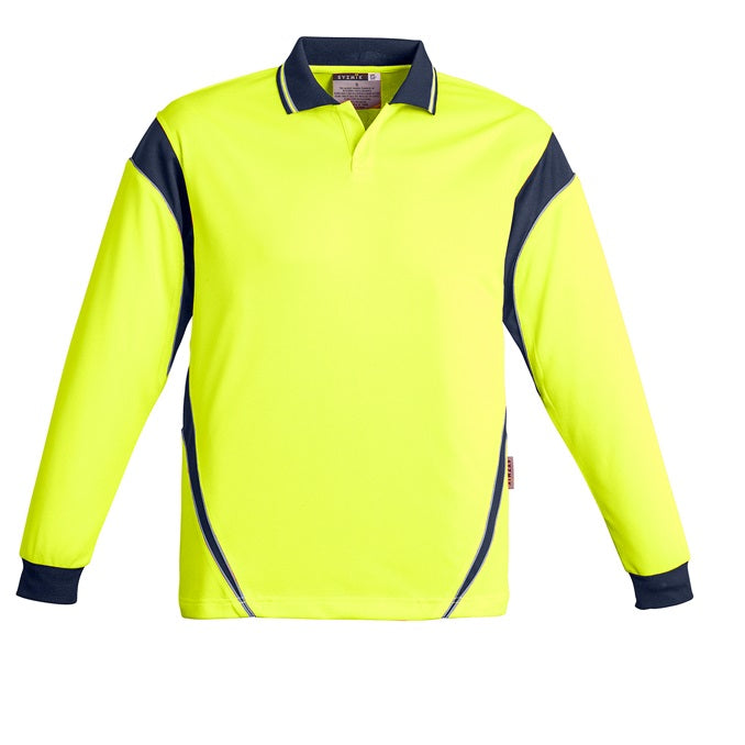 Syzmik ZH249 Mens HiVis Aztec L/S Polo