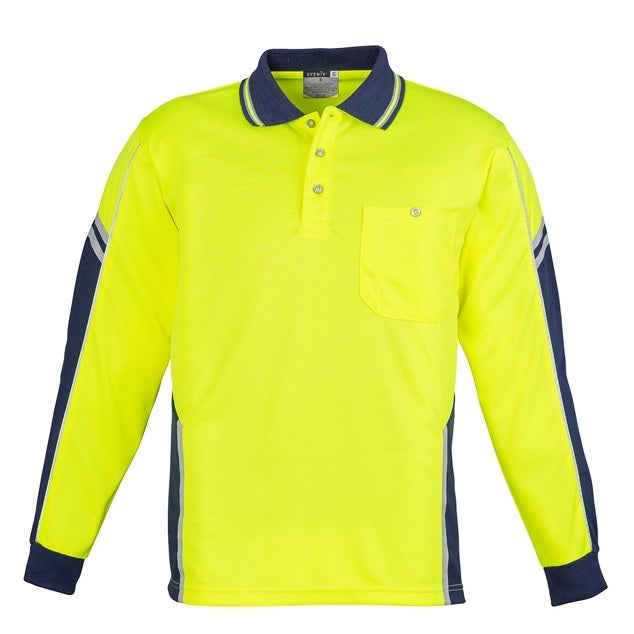 Syzmik ZH238 Mens HiVis Squad Long Sleeve Polo