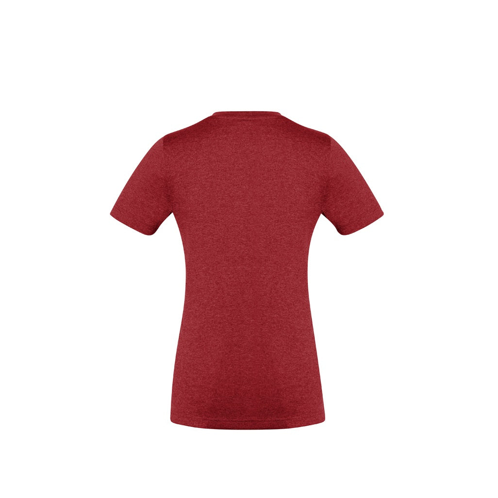 Biz Collection T800LS Ladies Aero Tee Red - Back view
