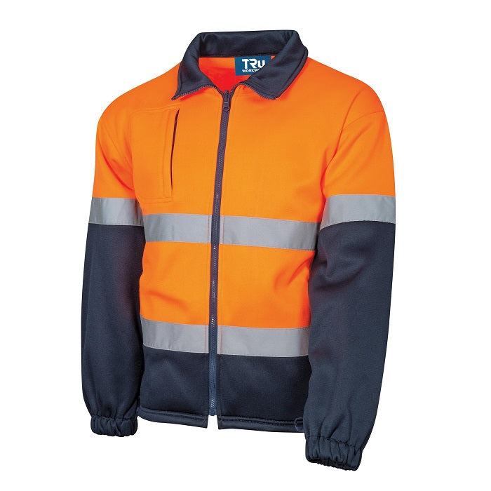 TRu Workwear TF2955T1 Full Zip Water Repellent Fleece Jacket With TRuVis Reflective Tape
