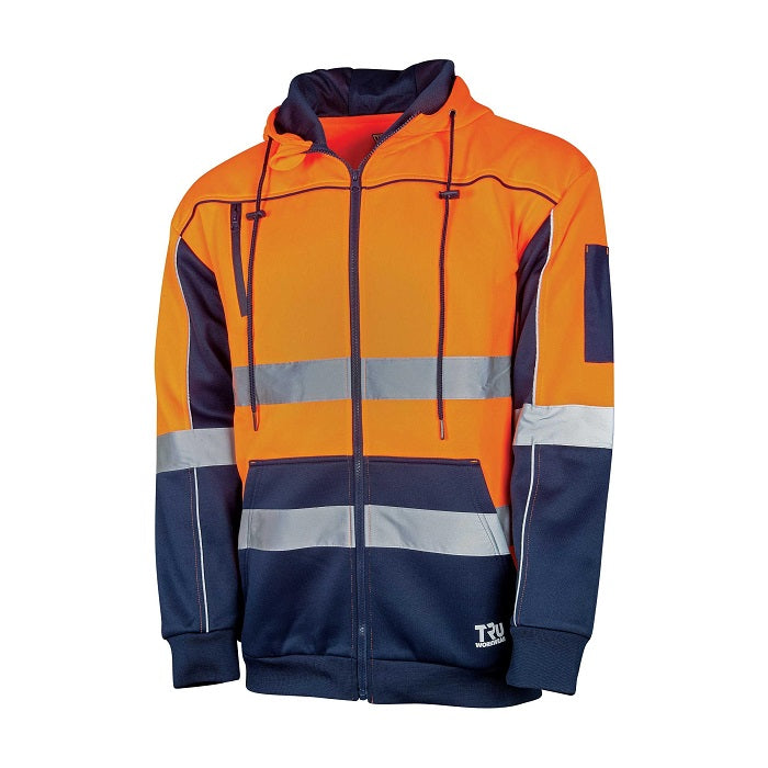 TRu Workwear TF2959T1 Two-Tone Fleece Hoodie With Reflective Tape