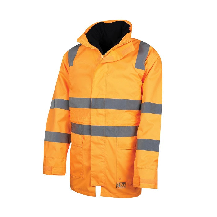 TRu Workwear TJ1910T5 4 In 1 Polyester Oxford Jacket With Reflective Tape - NSW Rail