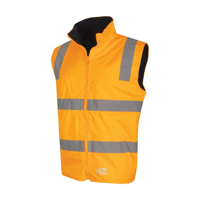 Tru Workwear TV1915T4 Reversible Polyester Oxford Vest With Reflective Tape