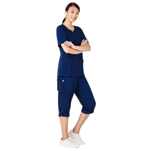 Bizcare CST942LS Womens Avery Round Neck Scrub Top