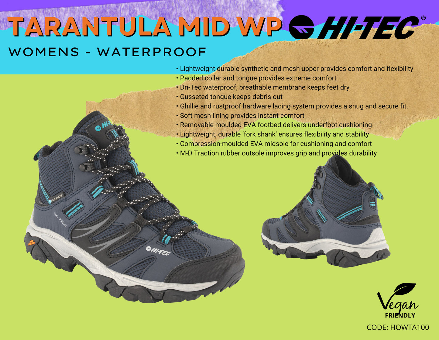 HiTec HOWTA100 Tarantula Mid WP Womens Non-Safety