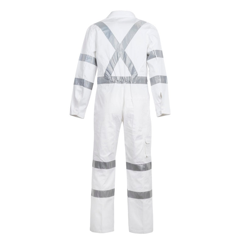 Workcraft WC3254 HiVis Cotton Drill Coverall with CSR Reflective Tape - Night Use Only