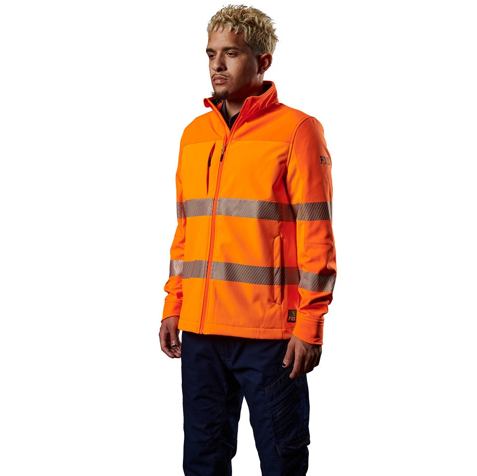 FXD WO-3T Mens Hi Vis Soft shell Jacket