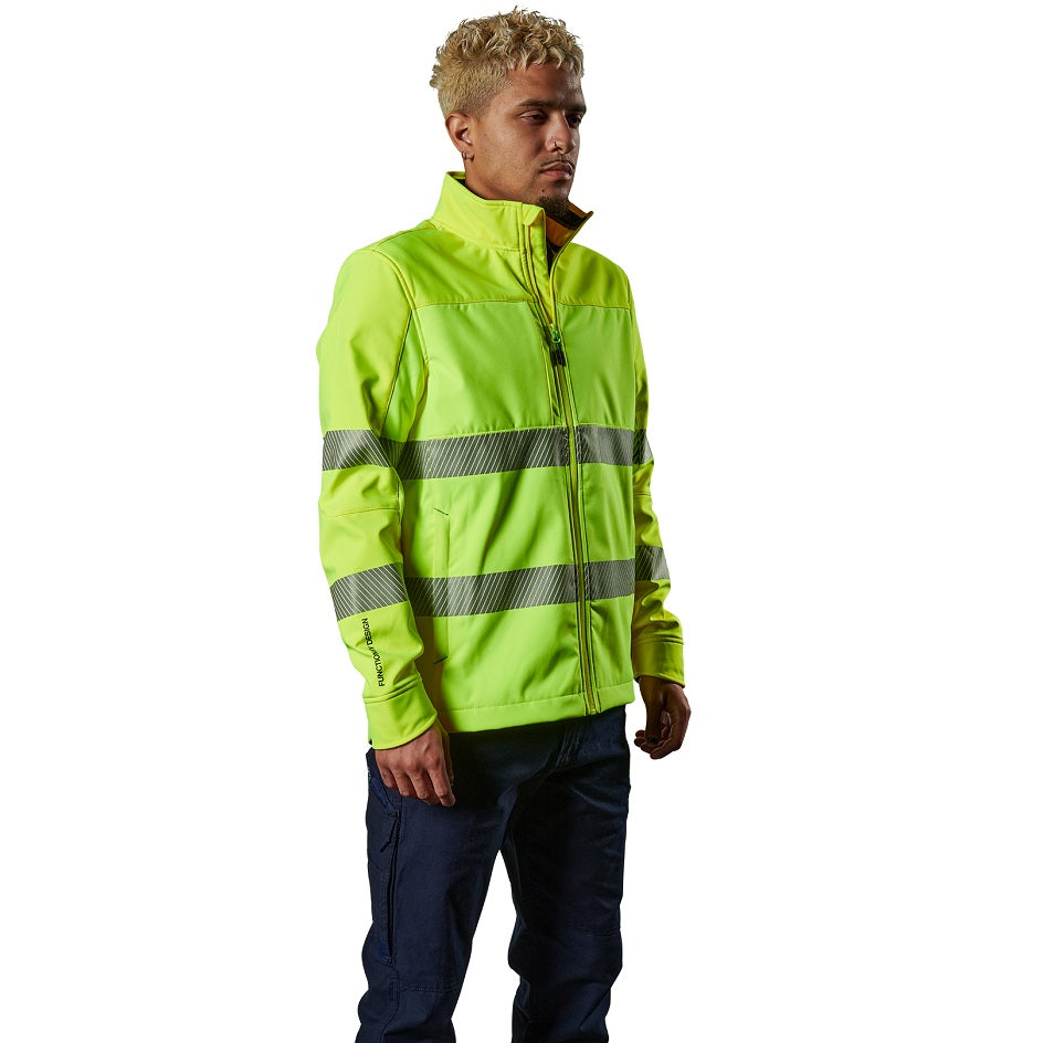 FXD WO-3T Mens Hi Vis Soft shell Jacket