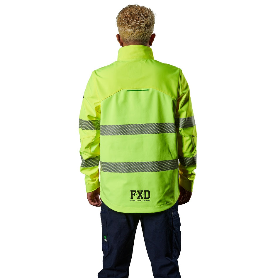FXD WO-3T Mens Hi Vis Soft shell Jacket