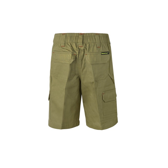 Workcraft WPK502 Kids Midweight Cargo Cotton Drill Shorts