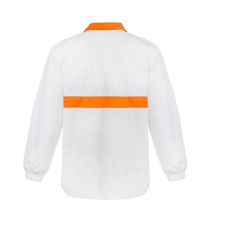 Workcraft WS3003 Food Industry Jac Shirt with Contrast Collar- Long Sleeve